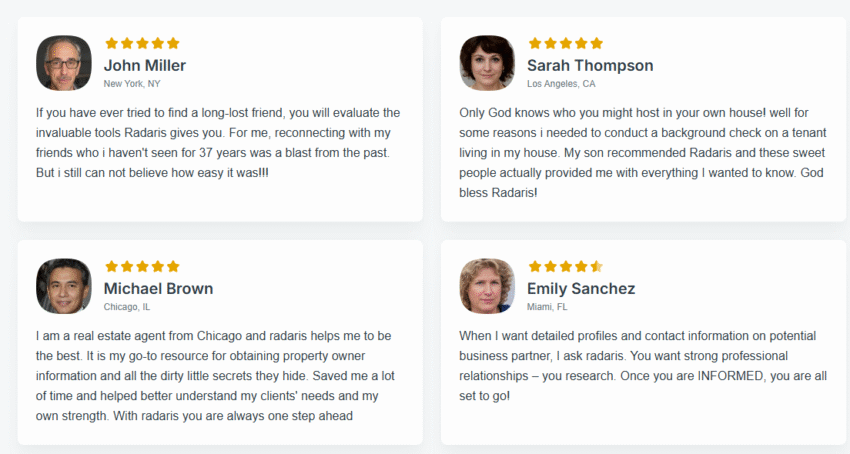 Radaris reviews